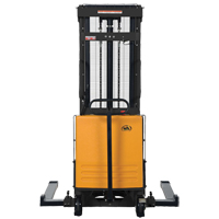 Fork Lift Stacker, Electric Operated, 2000 lbs. Capacity, 118" Max Lift Planification Entrepots Molloy