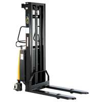 Fork Lift Stacker, Electric Operated, 2000 lbs. Capacity, 118" Max Lift Planification Entrepots Molloy