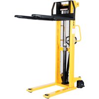 Manual Hydraulic Stacker, Hand Pump Operated, 2000 lbs. Capacity, 63" Max Lift Planification Entrepots Molloy