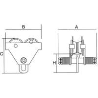 Chariot r&eacute;glable avec plaques de s&eacute;curit&eacute;, 1000 lb (0,5 tonne) Planification Entrepots Molloy