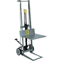 Hydraulic Platform Lift Stacker, Foot Pump Operated, 400 lbs. Capacity, 40" Max Lift Planification Entrepots Molloy