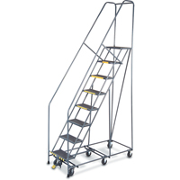 All Directional Ladders, 8 Steps, 16" Step Width, 80" Platform Height, Steel Planification Entrepots Molloy
