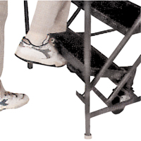 Slope Rolling Ladder, 9 Steps, Anti-Skid, 50° Incline, 90" High Planification Entrepots Molloy