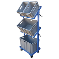 Chariot &agrave; cueillette, Acier, 30-11/16" la x 19-1/4" p, 3 tablettes, Capacit&eacute; 300 lb Planification Entrepots Molloy