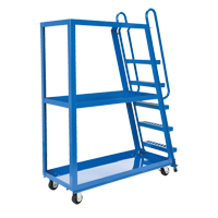 Chariot &agrave; cueillette, Acier, 21-7/8" la x 56-1/8" p, 3 tablettes, Capacit&eacute; 1000 lb Planification Entrepots Molloy