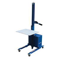 Quick Lift Platform Stacker, Electric Operated, 175 lbs. Capacity, 57" Max Lift Planification Entrepots Molloy