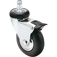 Comfort Roll Caster, Swivel with Brake, 2" (51 mm) Dia., 125 lbs. (57 kg.) Capacity Planification Entrepots Molloy