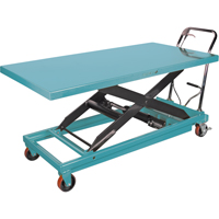 Heavy-Duty Hydraulic Scissor Lift Table, 63" L x 31-7/8" W, Steel, 1100 lbs. Capacity Planification Entrepots Molloy