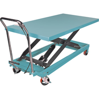 Heavy-Duty Hydraulic Scissor Lift Table, 63" L x 31-7/8" W, Steel, 1100 lbs. Capacity Planification Entrepots Molloy