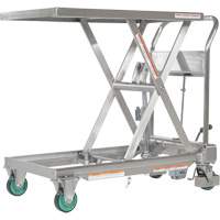 Hydraulic Scissor Lift Table, 31-1/2" L x 19-1/2" W, Stainless Steel, 550 lbs. Capacity Planification Entrepots Molloy
