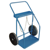 Gas Cylinder Carts, Rubber Wheels, 13" W x 25" L Base, 1000 lbs. Planification Entrepots Molloy