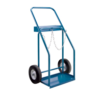 Gas Cylinder Carts, Semi-Pneumatic Wheels, 19" W x 10" L Base, 1000 lbs. Planification Entrepots Molloy