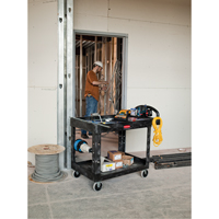 Chariot utilitaire robuste - 4500-88, 2 tiers, 17-1/8" x 33-1/4" x 39", Capacit&eacute; 500 lb Planification Entrepots Molloy