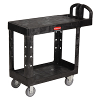 Flat Shelf Heavy Duty Utility Cart - 4505-00, 2 Tiers, 17-1/4" x 38-1/10" x 38-1/2", 500 lbs. Capacity Planification Entrepots Molloy