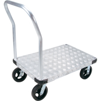 Aluminum Platform Truck, 24" W x 36" L, 2000 lbs. Cap., Mold-on Rubber Wheels Planification Entrepots Molloy