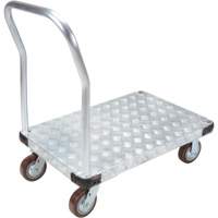 Aluminum Platform Truck, 24" W x 36" L, 3400 lbs. Cap., Polyurethane Wheels Planification Entrepots Molloy