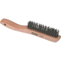 Short Wire Brush, Steel, 4 x 16 Wire Rows, 10" Long Planification Entrepots Molloy