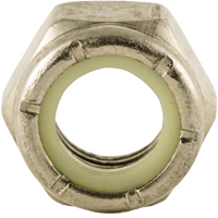 Nylon Lock Nut, 3/8" Dia., Stainless Steel, Coarse Planification Entrepots Molloy