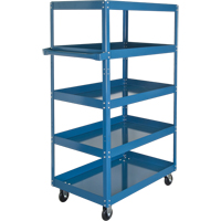 Shelf Carts , 5 Tiers, 18" W x 61" H x 30" D, 900 lbs. Capacity Planification Entrepots Molloy