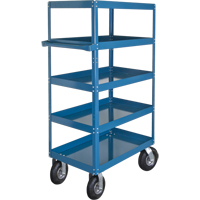 Shelf Carts , 5 Tiers, 24" W x 65" H x 36" D, 900 lbs. Capacity Planification Entrepots Molloy