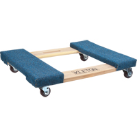 Carpeted Ends Hardwood Dolly, Wood Frame, 18" W x 24" L, 900 lbs. Capacity Planification Entrepots Molloy