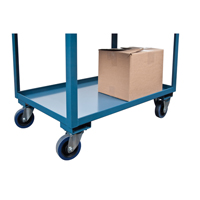 Chariots de service &agrave; bordure profonde, 2 Tiers, 24" la x 47" h x 36" p, Capacit&eacute; 1200 lb Planification Entrepots Molloy