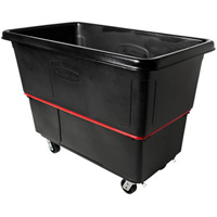 Chariot utilitaire &agrave; usage intensif, Plastique recycl&eacute; noir, 59"/34-5/8" lo x 34"/59-1/64" la x 42-1/16"/42-7/8" h, Volume 27 pi³, Capacit&eacute; 1200 lb Planification Entrepots Molloy