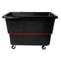 Chariot utilitaire &agrave; usage intensif, Plastique recycl&eacute; noir, 59"/34-5/8" lo x 34"/59-1/64" la x 42-1/16"/42-7/8" h, Volume 27 pi³, Capacit&eacute; 1200 lb Planification Entrepots Molloy