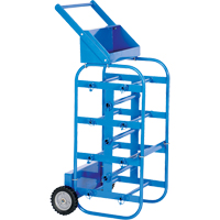 Chariot portatif pour mat&eacute;riaux bobin&eacute;s, Acier, 11 Montants, 19-1/2" la x 43-1/4" h x 17-1/2" p, Capacit&eacute; de 150 lb Planification Entrepots Molloy