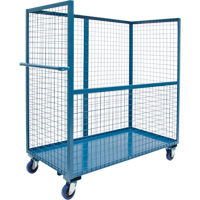 Chariot grillag&eacute; pour transport , Acier, 24" x 55" x 36", Capacit&eacute; 1200 lb Planification Entrepots Molloy