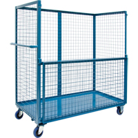 Chariot grillag&eacute; pour transport , Acier, 24" x 55" x 36", Capacit&eacute; 1200 lb Planification Entrepots Molloy