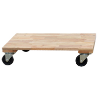 Solid Platform Wood Dolly, Rubber Wheels, 1200 lbs. Capacity, 24" W x 36" D x 7" H Planification Entrepots Molloy