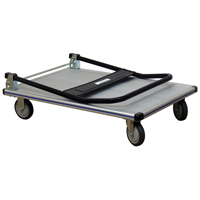 Folding Handle Platform Truck, Aluminum, 550 lbs., 35-1/2" L x 24" W, 35-1/2" High Planification Entrepots Molloy