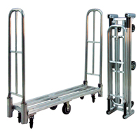 Aluminum U-Boat Folding Utility Cart, 16" W x 60" L, 1500 lbs. Cap., Polyurethane Wheels Planification Entrepots Molloy