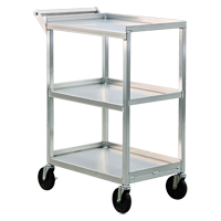 Utility Cart, 3 Tiers, 16-1/2" W x 39" H x 27-3/4" D, 350 lbs. Capacity Planification Entrepots Molloy