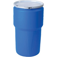 Nestable Polyethylene Drum, 14 US gal (11.7 imp. gal.), Open Top, Blue MO768 | Planification Entrepots Molloy