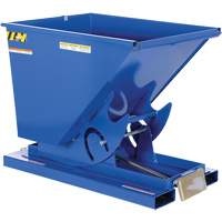 Conteneur autobasculeur, Acier, 1/2 vg³, Bleu Planification Entrepots Molloy