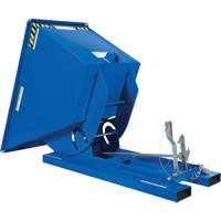 Conteneur autobasculeur, Acier, 3/4 vg³, Bleu Planification Entrepots Molloy