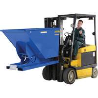 Conteneur autobasculeur, Acier, 1-1/2 vg³, Bleu Planification Entrepots Molloy