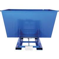 Conteneur autobasculeur, Acier, 2-1/2 vg³, Bleu Planification Entrepots Molloy