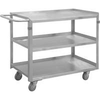 Industrial Grade Shelf Cart, 3 Tiers, 16-3/4" W x 34" H x 30-7/16" D, 600 lbs. Capacity Planification Entrepots Molloy