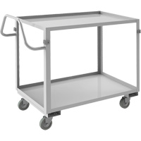 Industrial Grade Shelf Cart, 2 Tiers, 22-1/2" W x 36-1/2" H x 42-7/16" D, 600 lbs. Capacity Planification Entrepots Molloy
