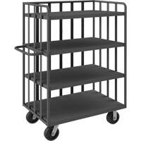 Open Portable Shelf Cart, 4 Tiers, 31-1/8" W x 57-1/2" H x 56-1/8" D, 3600 lbs. Capacity Planification Entrepots Molloy