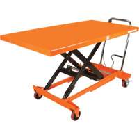 Hydraulic Scissor Lift Table, 63" L x 31-1/2" W, Steel, 1100 lbs. Capacity Planification Entrepots Molloy