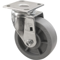 Roulette Emaxx, Pivotant, 4" (101,6 mm), Envirothane, 1000 lb (453,6 kg) Planification Entrepots Molloy