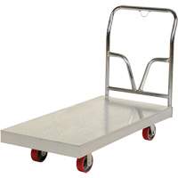 Aluminum Sheet Deck Platform Truck, 24" W x 48" L, 3600 lbs. Cap., Polyurethane Wheels Planification Entrepots Molloy