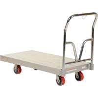 Aluminum Sheet Deck Platform Truck, 24" W x 48" L, 3600 lbs. Cap., Polyurethane Wheels Planification Entrepots Molloy