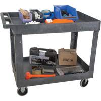 Utility Service Cart, 2 Tiers, 24-5/8" x 32-1/2" x 40", 550 lbs. Capacity Planification Entrepots Molloy