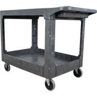 Chariot utilitaire pour l'entretien avec tablette plate, 2 tiers, 25-1/4" x 32-1/4" x 44", Capacit&eacute; 550 lb Planification Entrepots Molloy