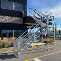 Escalier Smartstairs t&eacute;lescopique &agrave; 3-5 marches en aluminium Planification Entrepots Molloy